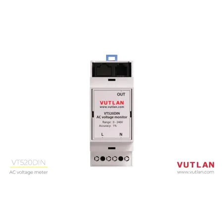 VT520 |  DIN AC Voltage monitor | voltmeter | Vutlan.com