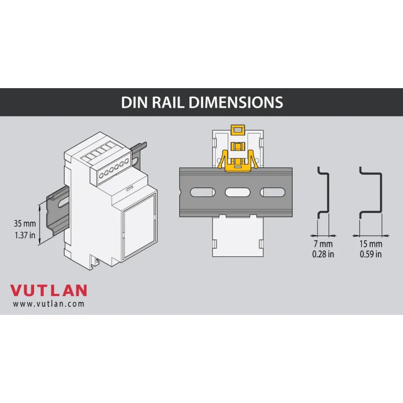 VT520 |  DIN AC Voltage monitor | voltmeter | Vutlan.com