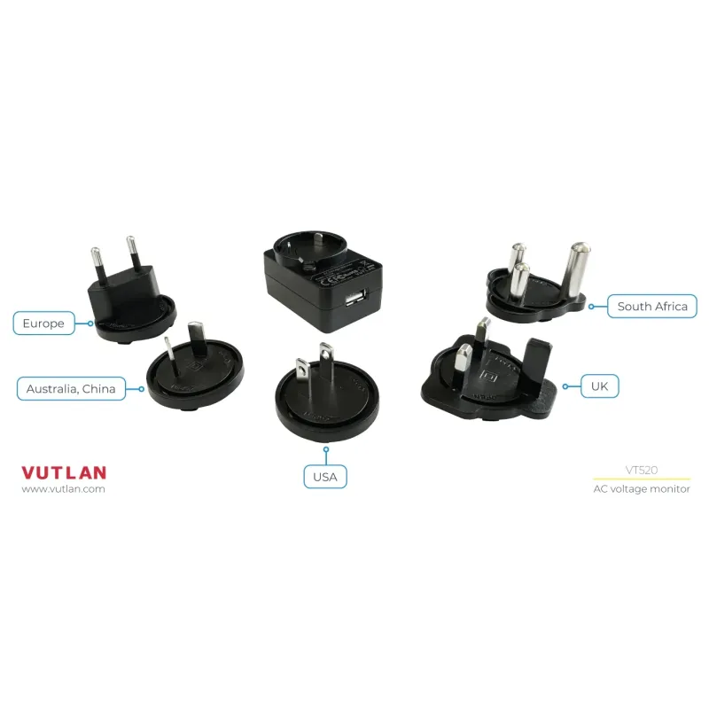 VT520 | AC voltage detector | Multiple power plug types | Vutlan.com