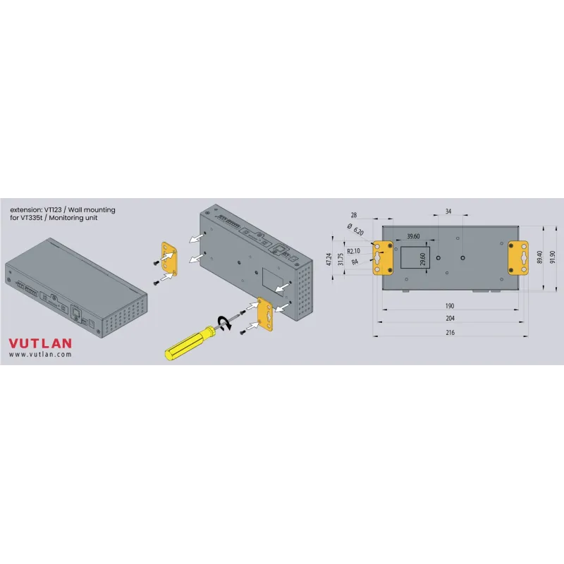 VT123 Wall Mounting Bracket