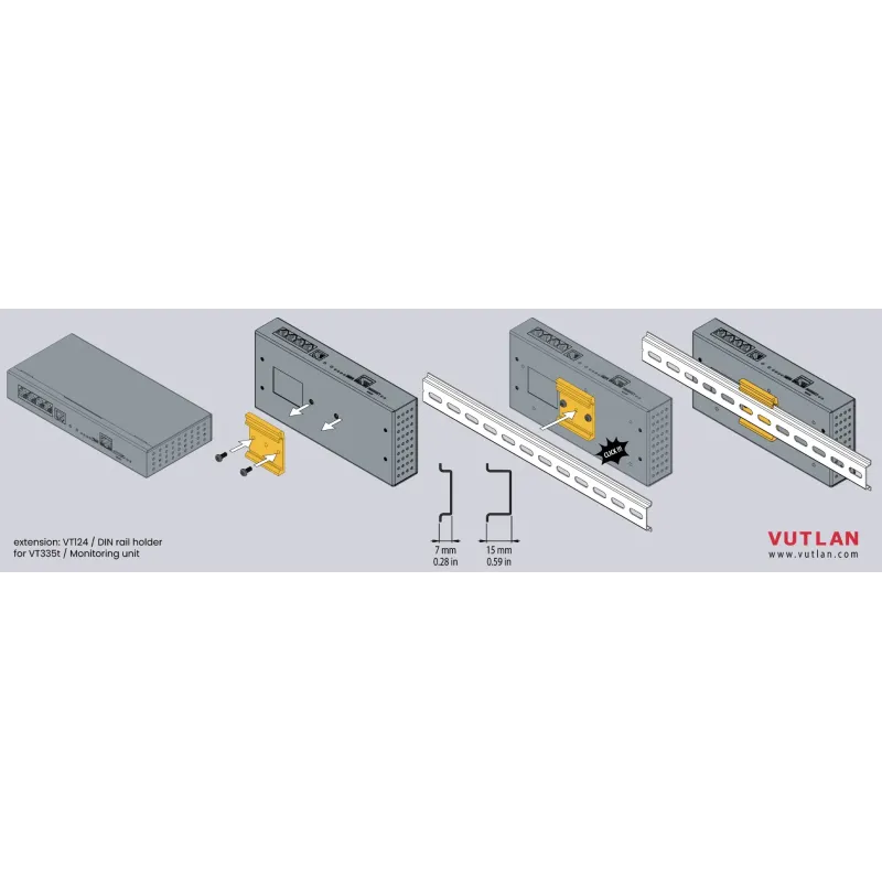 VT124 DIN rail holder