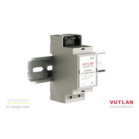 VT520 |  DIN AC Voltage monitor | voltmeter | Vutlan.com