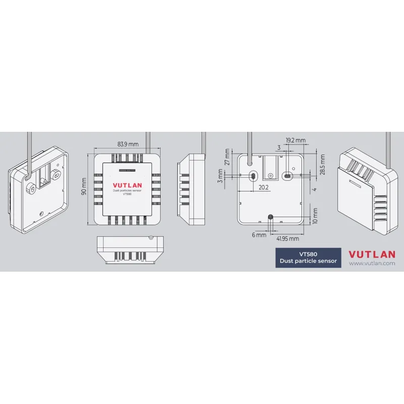 VT580 Dust particles sensor | Air pollution Monitoring | Vutlan