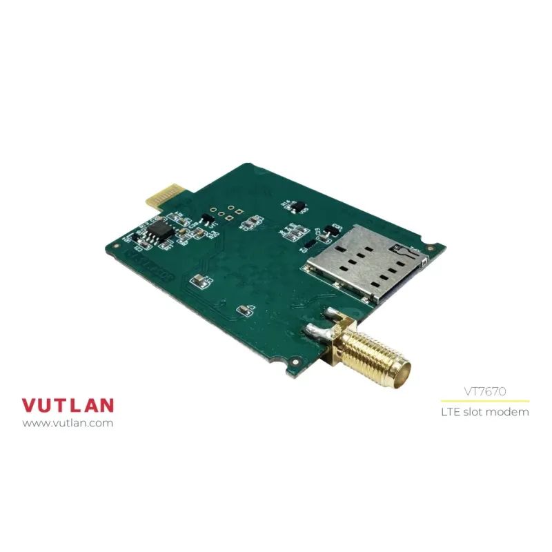 VT7640 LTE modem slot for Ethernet reservation and SMS notifications