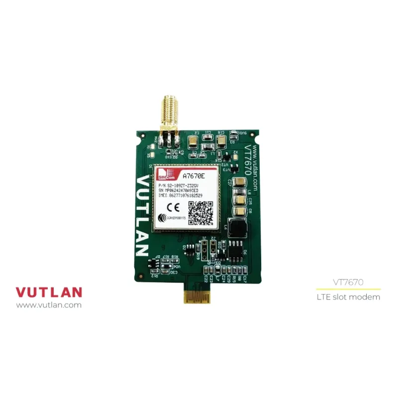 VT7640 LTE modem slot for Ethernet reservation and SMS notifications