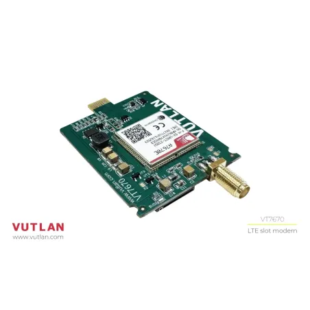 VT7640 LTE modem slot for Ethernet reservation and SMS notifications