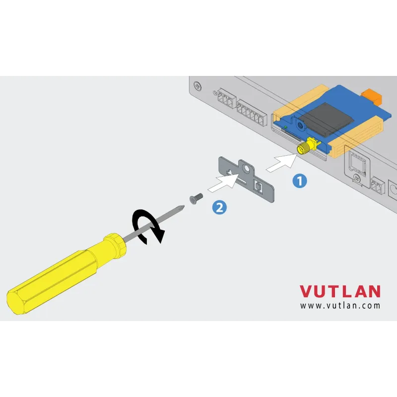 VT7640 LTE modem slot for Ethernet reservation and SMS notifications