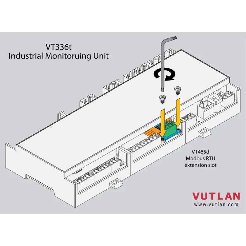 VT485m | Modbus RTU extension pcb slot