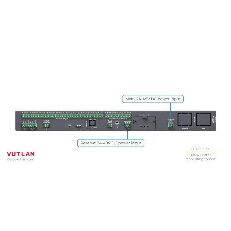 VT855t | Data Center Monitoring system for IT rooms, Data centers, rem