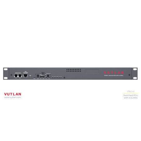 VT604 Switched PDU, 4 outlets, sensor ports, relays, & dry contacts