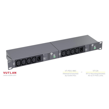 VT129 19" 1U bracket for x2 VT-PDU units