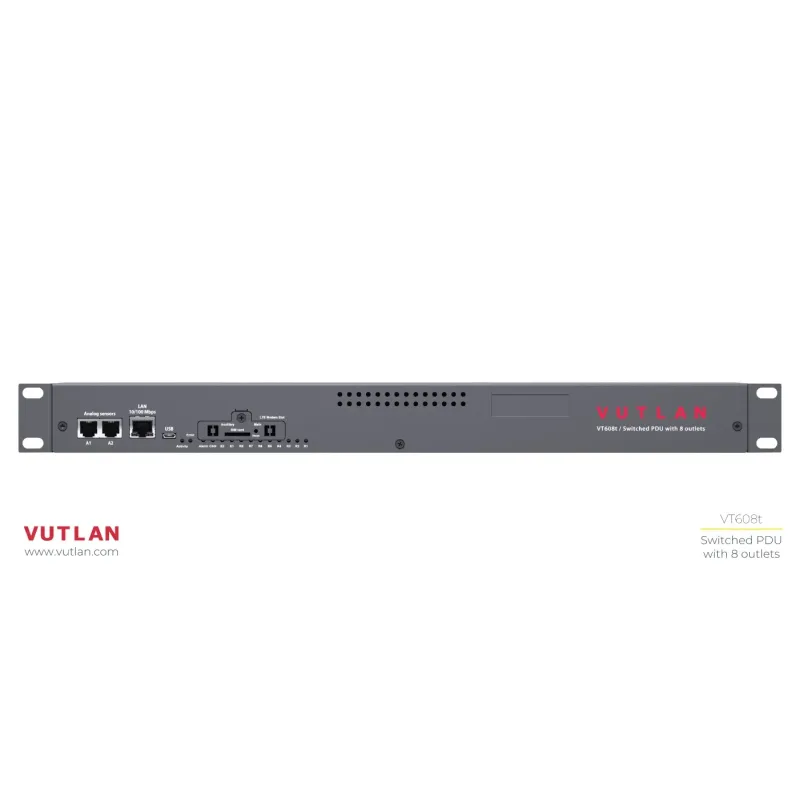 VT608 Switched PDU with sensor monitoring | Vutlan.com