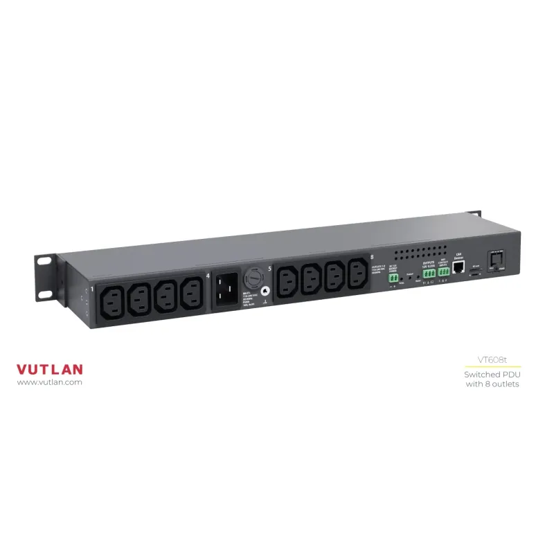 VT608 Switched PDU with sensor monitoring | Vutlan.com